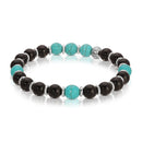 My Fun Colors Bracelets: Turquoise Howlite/ Black Onyx
