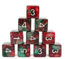 Foam Brain Games 12 Piece Pip D6's: Burning Bush