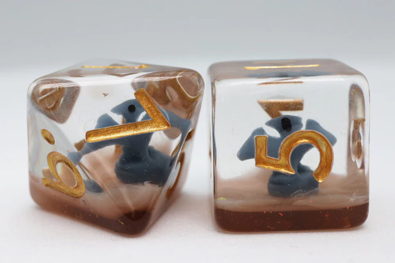 Foam Brain Games RPG Dice Set: Blue Pterodactyl