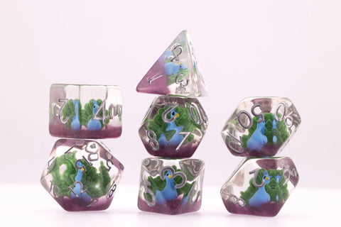 Foam Brain Games RPG Dice Set: Vibrant Peacock
