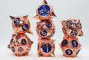 Foam Brain Games: Meteor Storm: Metal RPG Dice Set: Copper-Lit Space