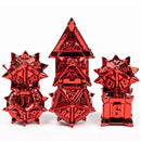 Foam Brain Games: Warrior's Flail: Metal RPG Dice Set: Red