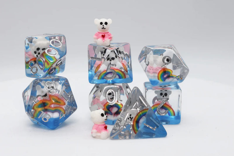 Foam Brain Games RPG Dice Set: Rainbow & Teddy