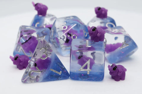 Foam Brain Games RPG Dice Set: Purple Elephant