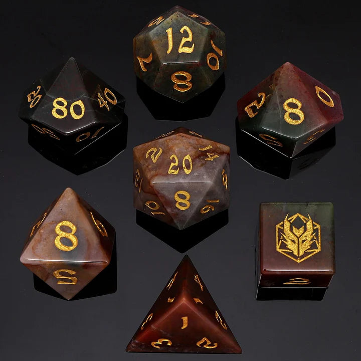 Hymgho: Dragon's Hoard Gemstone Dice: Indian Agate