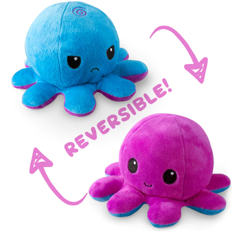 Reversible Octopus Plushie: Purple/Blue