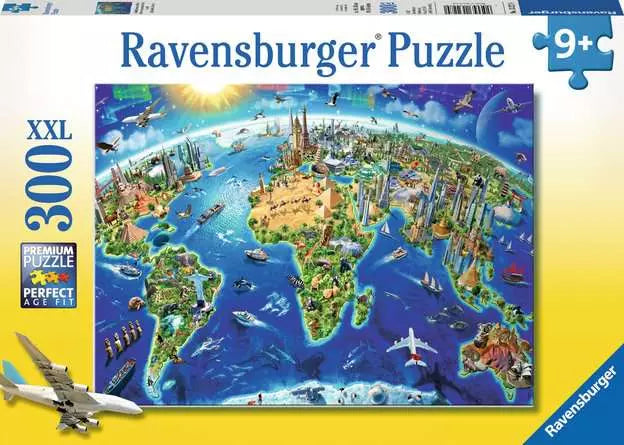 Ravensburger 300 Puzzle: World Landmarks Map XXL