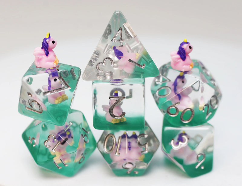 Foam Brain Games RPG Dice Set: Enchanting Unicorn