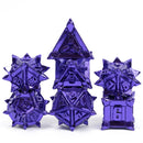 Foam Brain Games: Warrior's Flail: Metal RPG Dice Set: Purple