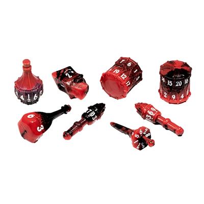 Polyhero Dice - Bard 8 Dice Set Harlequin