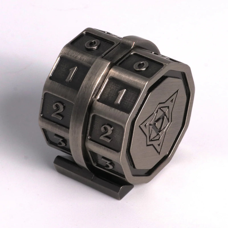 Die Hard Dice: V2 LifeLink Counter: Battleworn Silver