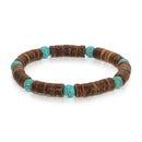 My Fun Colors Bracelets: Turquoise Howlite and Coconut Shell