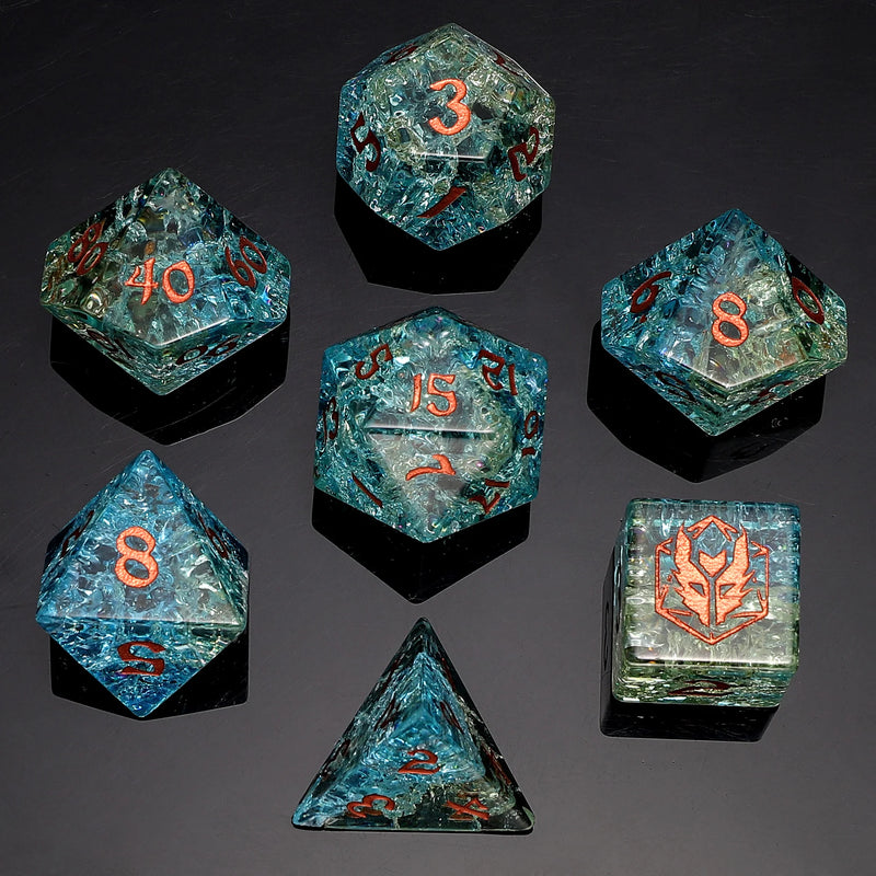 Hymgho: Dragon's Hoard Frosted Glass: Blue & Green