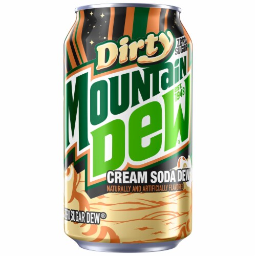12oz Can: Zero: Dirty Mountain Dew: Cream Soda