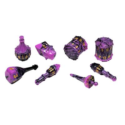 Polyhero Dice - Bard 8 Dice Set Violet Lullaby