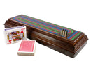 Cribbage: Three-Player Slide-Top Walnut with Cards