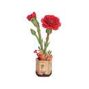 Wooden Bloom Craft: Red Carnation