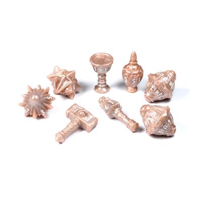 Polyhero Dice - Cleric 8 Dice Set Radiant Rose