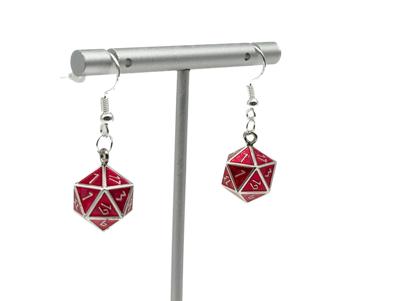 Norse Foundry D20 Earrings: Vampire Blood