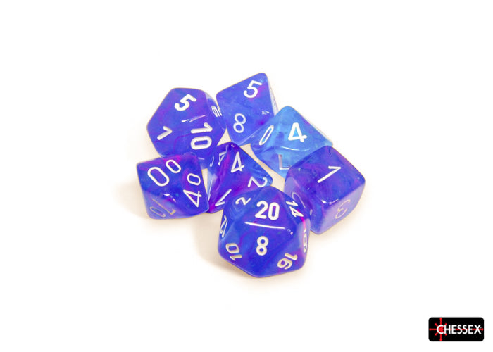 Chessex Nebula: Aura/white 7 Dice Set