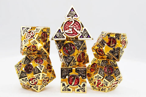 Foam Brain Games: Metal RPG Dice Set: Oculus: Impassioned