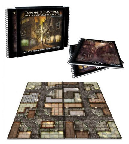The Dungeon Books of Battle Mats: Towns & Taverns