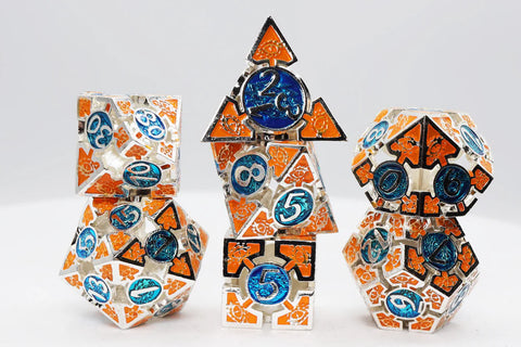 Foam Brain Games: Metal RPG Dice Set: Oculus: Intelligent