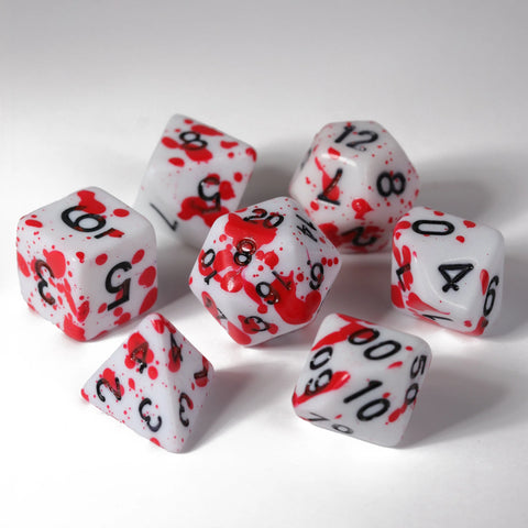 Die Hard Dice: 7pc RPG Set: Color Spray Red