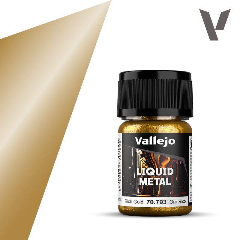 Vallejo: 18ml: Liquid Metal: Rich Gold