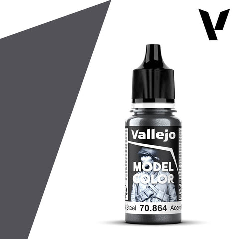 Vallejo: 18ml: Model Color: Natural Steel