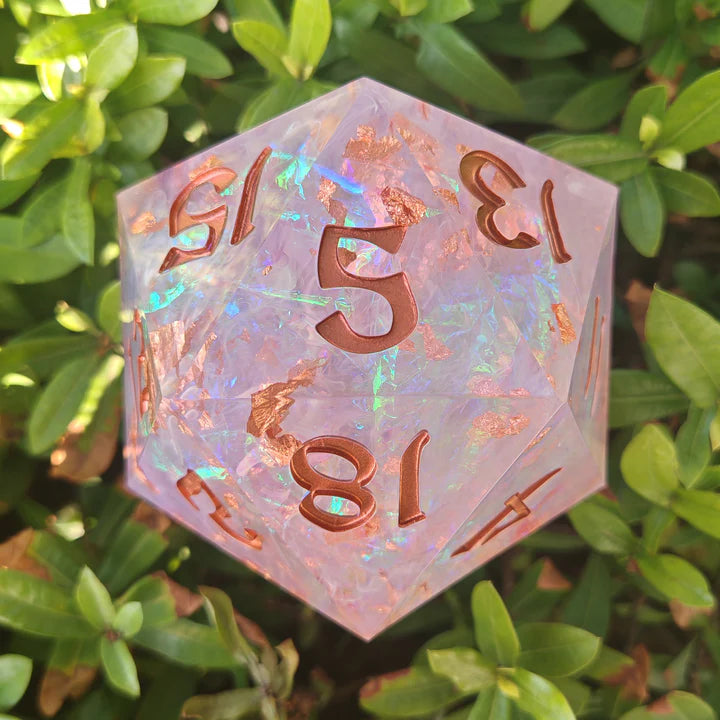 Hymgho 100mm Chonk Resin Sharp Edge D20: Arcane Amethyst