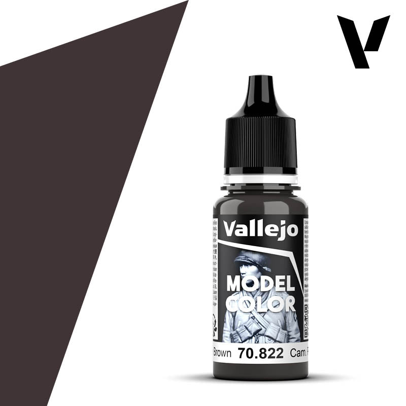 Vallejo: 18ml: Model Color: Camo Black Brown