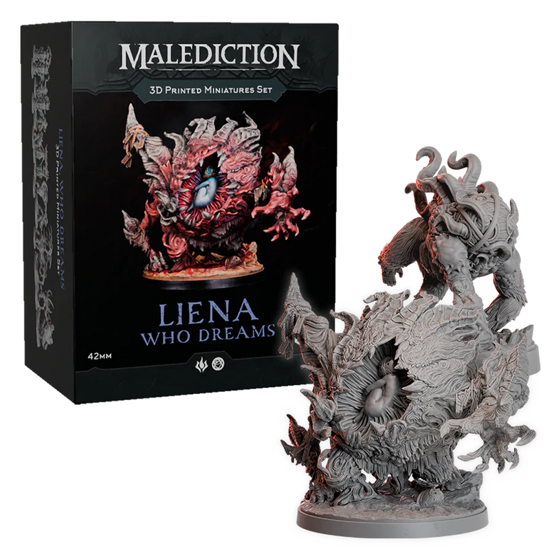 Malediction: 3D Printed Miniatures Set: Liena, Who Dreams