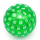 Foam Brain Games 45mm Metal D100 - Green with White Font