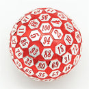 Foam Brain Games 45mm Metal D100 - Red & Silver