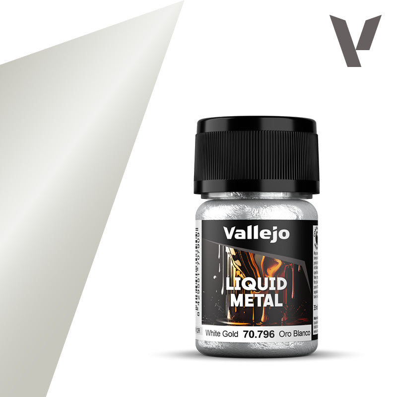 Vallejo: 18ml: Liquid Metal: White Gold