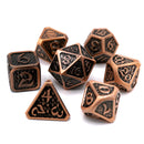 Die Hard Dice 7 Die Metal Dice Set: Drakona Eldric Cuprum