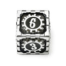 Hymgho: Cogcraft Fidget D6: Diesel: Black & Silver
