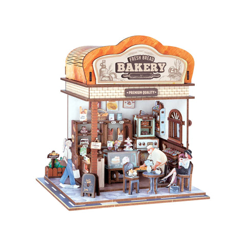 Hands Craft 3D Wooden Puzzle: DIY Miniature House: Fresh Bakery