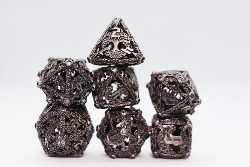 Foam Brain Games: Metal RPG Dice Set: Tree of Virtue: Tree of Wisdom