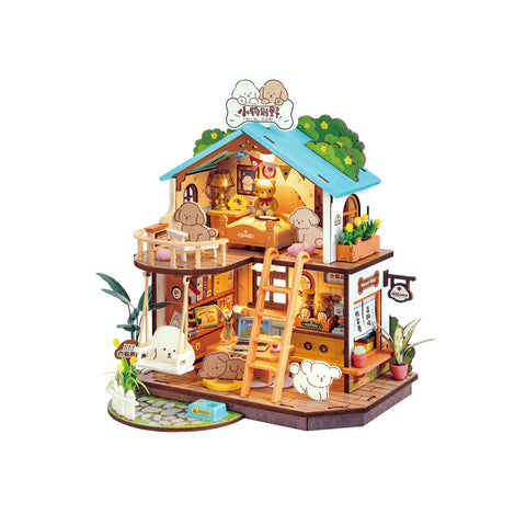 Hands Craft 3D Wooden Puzzle: Miniature House: Puppy's Cozy Villa