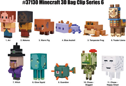 Disney Amination Bag Clip -Minecraft Series 6 3d Foam Bag Clip 24pc Blind Bag