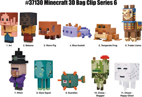 Disney Amination Bag Clip -Minecraft Series 6 3d Foam Bag Clip 24pc Blind Bag