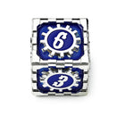 Hymgho: Cogcraft Fidget D6: Tesla: Blue & Silver
