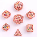 Hymgho: Hollow Dragon Polyhedral Dice Set Filled With Gems - Copper
