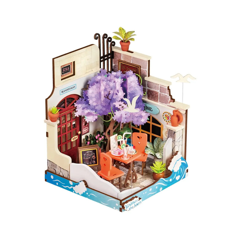 Hands Craft 3D Wooden Puzzle: DIY Miniature House: Sea Holiday Restaurant