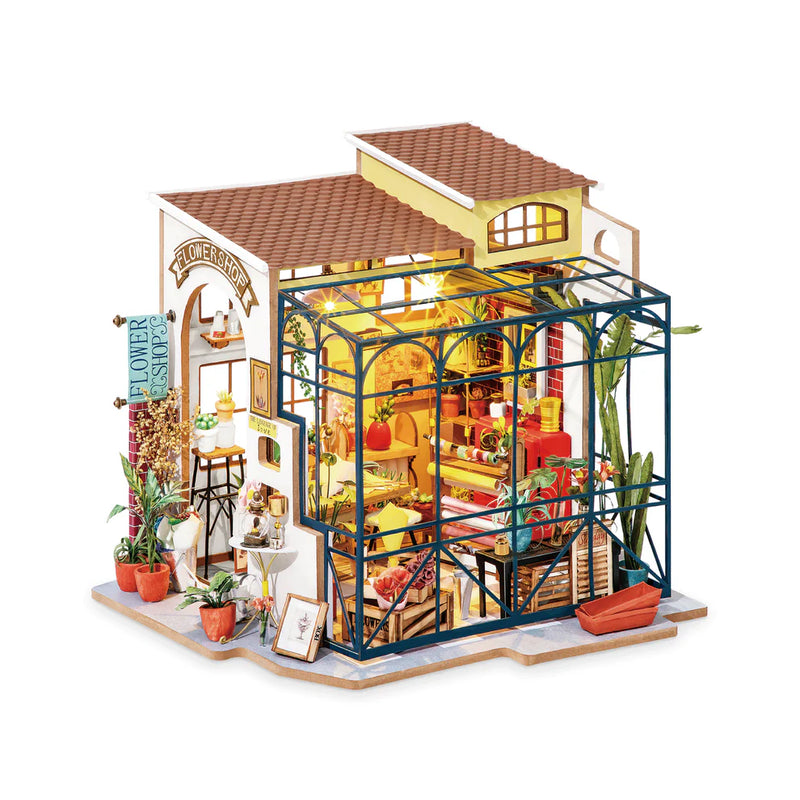 Hands Craft 3D Wooden Puzzle: Miniature House: Corner Bookstore