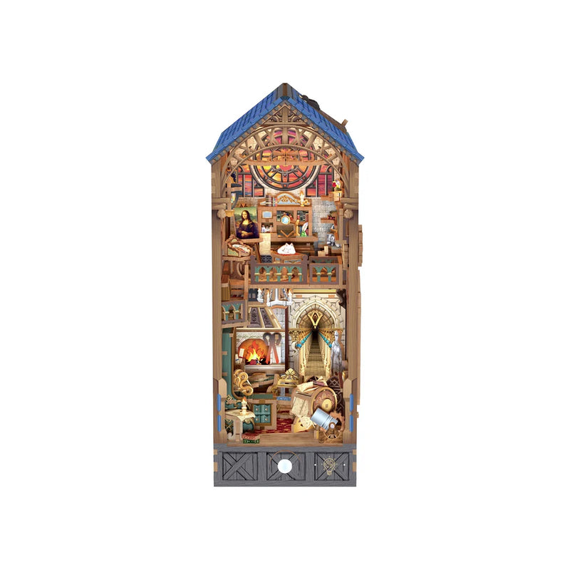 Hands Craft: 3D Wooden Puzzle: DIY Miniature Book Nook: Leonardo da Vinci