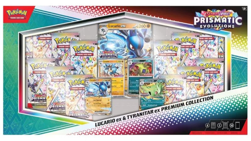 Prismatic Evolutions: Lucario ex & Tyranitar ex Premium Collection