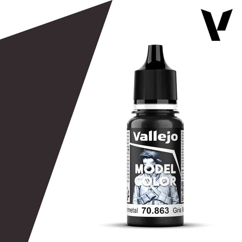 Vallejo: 18ml: Model Color: Gunmetal